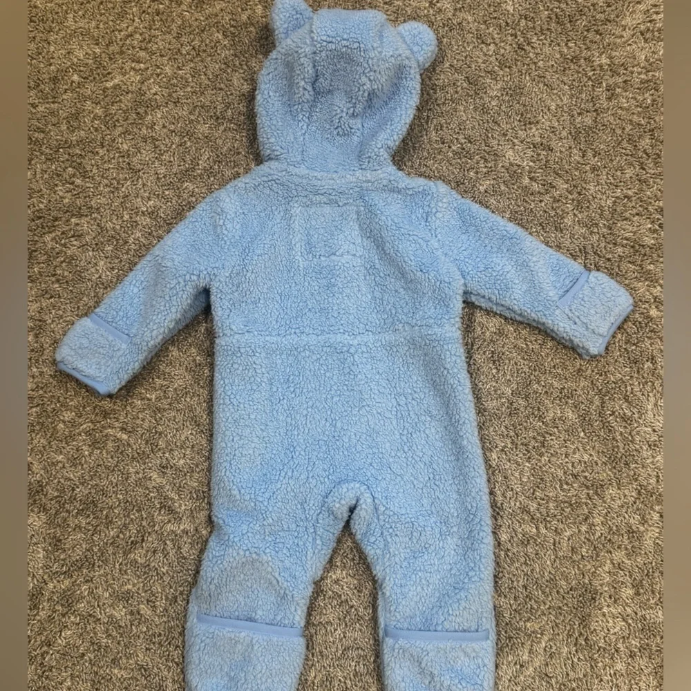 The North Face Baby Campshire One-Piece Cozy Blue Kids One Piece Size 3-6 months